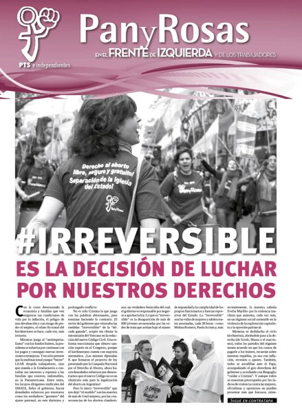 #IRREVERSIBLE es la decisión de luchar por nuestros derechos