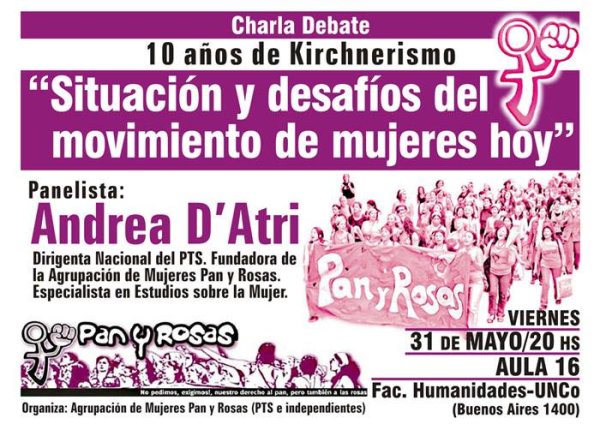 A 10 años de kirchnerimos: "Situación y desafíos del Movimiento de Mujeres hoy"